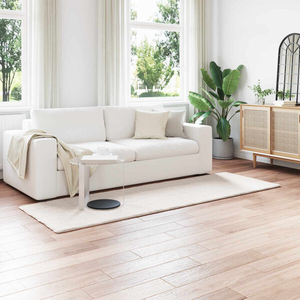 vidaXL Dirbtinio triu&scaron;io kailio kilimas Olite Kreminė 80 x 250 cm