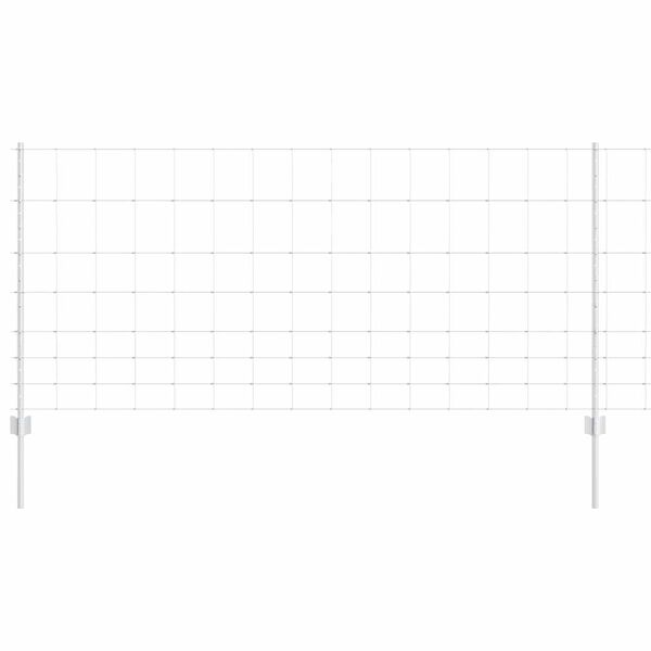 vidaXL Tvora su stulpais Sidabro 1 x 50 m Plienas
