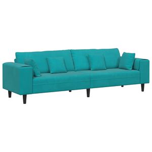 vidaXL Sofa su pagalve Turkio 250 x 77 x 76 cm Aksomas