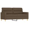 vidaXL Dvivietė sofa su pagalvėmis, ruda, 140cm, audinys