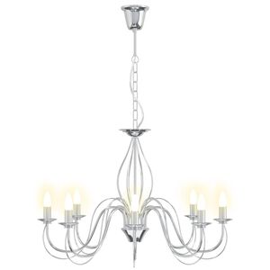 vidaXL Reguliuojamas sietynas E14 Metalas Chromo &Oslash; 78 x 101 cm