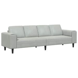 vidaXL Svetainės sofa &Scaron;viesiai pilka 250 x 77 x 76 cm