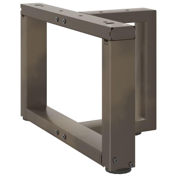 vidaXL Kavos staliuko kojelės, T formos, 2 vnt., juodos, 50x25x(30-31) cm, plienas