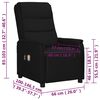 vidaXL Elektrinis masažinis krėslas, juodos spalvos, dirbtinė oda