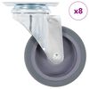 vidaXL Ratukai, 8vnt., pasukami, 75mm