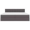 vidaXL Lova su daiktų laikymo vieta ir čiužiniu Pilka 200 x 200 cm