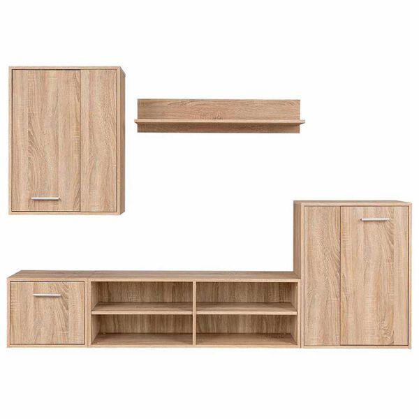 vidaXL TV spintelių komplektas 5 pcs Sonoma ąžuolas 221 x 30 x 80 cm