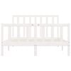 vidaXL Lovos rėmas, baltos spalvos, 160x200cm, medienos masyvas