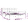 vidaXL Lovos rėmas su galvūgaliu, pilkas, 200x200cm, medienos masyvas