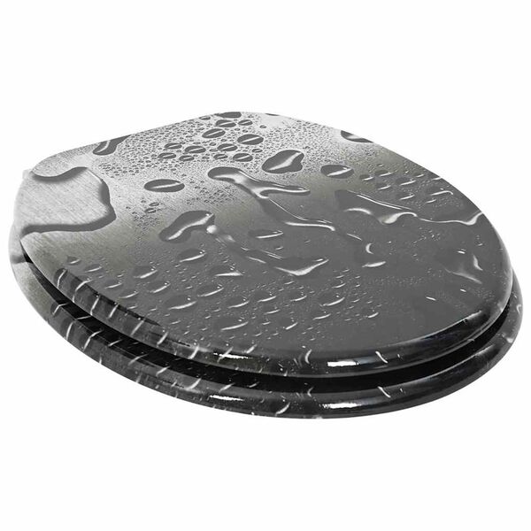 vidaXL Mink&scaron;tai užsidarantis tualeto dangtis Pilka 44 x 38 cm