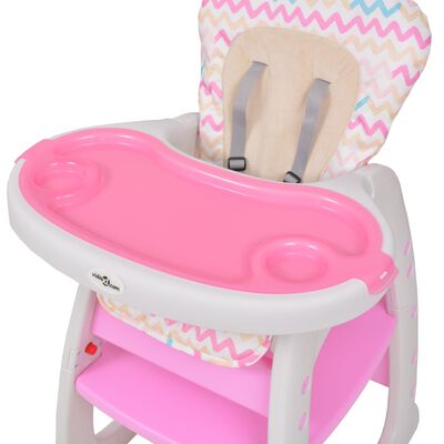 vidaXL Trys viename sulankstoma vaikiška kėdutė, rožinė