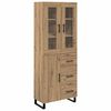 vidaXL Auk&scaron;tas spintelė 2 pcs Amatininkų ąžuolas 69,5 x 34 x 180 cm