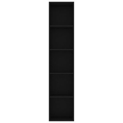 vidaXL Spintelė knygoms, juodos spalvos, 40x30x189cm, apdirbta mediena