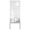 vidaXL Sodo privatumo ekranas Sidabro 50 x 140 cm Nerūdijantis plienas