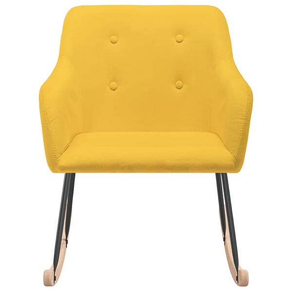 vidaXL Supama kėdė, geltonos spalvos, audinys