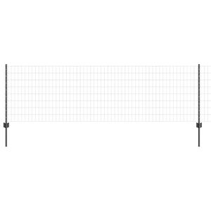 vidaXL Euro tvoros su stulpu 10 x 0,8 m PVC dengtas plienas Pilka