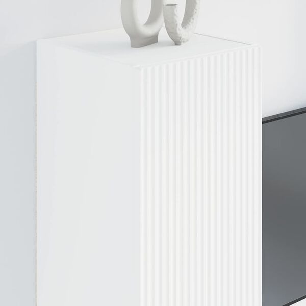 vidaXL TV sieninė spintelė 2 pcs Balta 30 x 31 x 80 cm