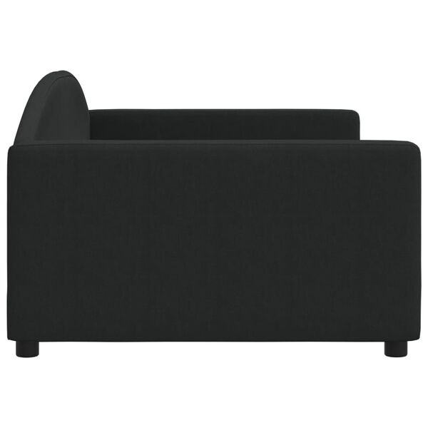 vidaXL Sofa, juodos spalvos, 100x200cm, audinys
