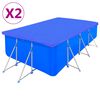vidaXL Baseino uždangalai, 2vnt., 400x207cm, PE, 90g/m&sup2;, stačiakampiai
