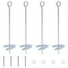 vidaXL Žemės inkaras 4 vnt. &Oslash;10 x 40 cm Cinkuotas metalas Sidabrinė