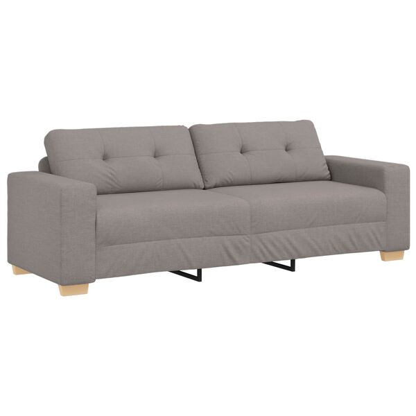 vidaXL Sofa Taupe 221 x 78 x 80 cm audinys