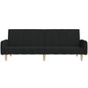 vidaXL Dvivietė sofa-lova, juodos spalvos, audinys