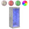vidaXL &Scaron;oninė spintelė su LED lemputėmis, betono pilka, 41x37x100cm