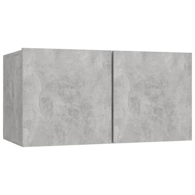 vidaXL Televizoriaus spintelių komplektas, 2 dalių, betono pilkas, MDP