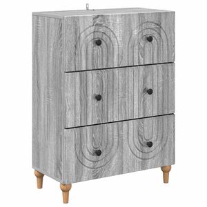 vidaXL Stalčių spintelė Pilka sonoma ąžuolo 66 x 34,5 x 90 cm