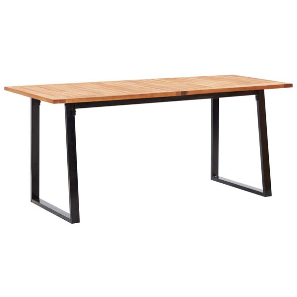 vidaXL Valgomojo komplektas, 7 dalių, pilkas, poliratanas ir akacija