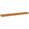 vidaXL Auk&scaron;tas sodo lovelis, 770x100x36cm, Corten plienas