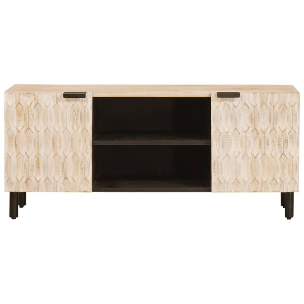 vidaXL Televizoriaus spintelė Baltos skalbimo apdaila 105 x 33 x 46 cm