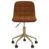 vidaXL Pasukamos valgomojo kėdės, 2vnt., rudos spalvos, aksomas