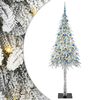 vidaXL Kalėdų eglutė su 300 LED s stovu Balta 210 cm PE ir Plienas