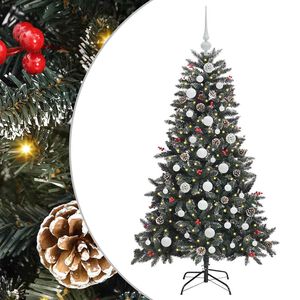 vidaXL Dirbtinė Kalėdų eglutė Žalia 150 cm PVC, plastikas ir plienas