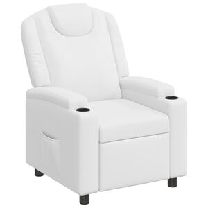 vidaXL Atlo&scaron;iamasis fotelis Balta 75 x 95 x 106 cm Audinys