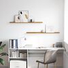 vidaXL Sieninė lentyna 2 pcs Smėlio 115 x 9 x 3 cm Apdirbta mediena