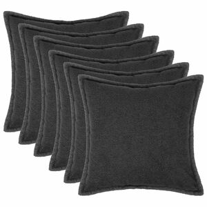 vidaXL Pagalvėlės užvalkalas 6 pcs HOUTEN Tamsiai pilka 30 x 30 cm