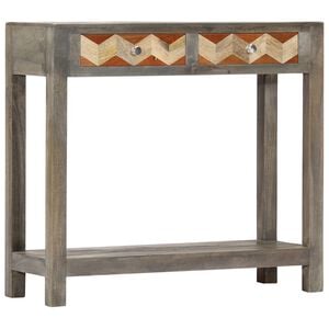 vidaXL Konsolinis staliukas, pilkas, 86x30x76cm, mango medienos mas.