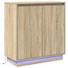 vidaXL LED Bufetas Sonoma ąžuolas 71 x 34,5 x 75 cm Apdirbta mediena