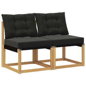 vidaXL 2 Vienetas Lauko Vidurinis Sofa