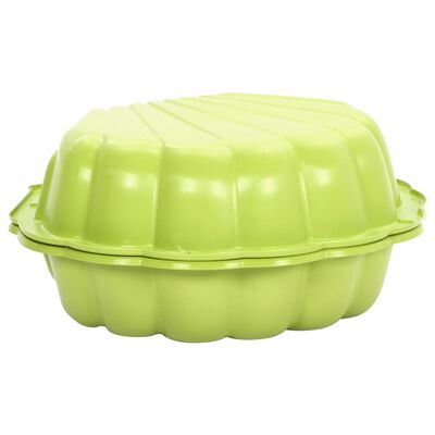 vidaXL Smėlio dėžės, 2vnt., žalios spalvos, 77x87x21cm plastikas