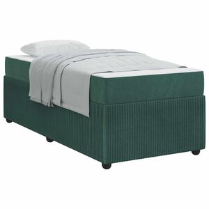 vidaXL Lovos rėmas Tamsiai žalia 80 x 200 cm audinys