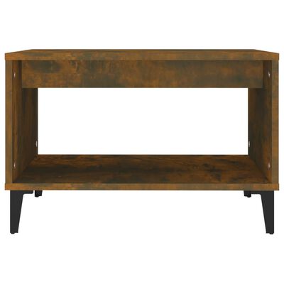 vidaXL Kavos staliukas, dūminio ąžuolo, 60x50x40cm, apdirbta mediena