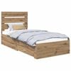 vidaXL Lovos rėmas Amatininkų ąžuolas 90 x 200 cm Apdirbta mediena