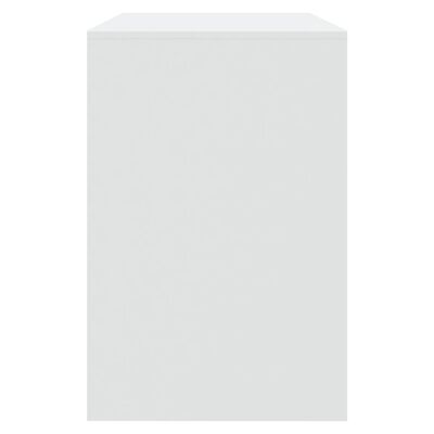 vidaXL Valgomojo baldų komplektas, 3 dalių, baltos spalvos, MDP