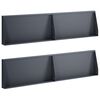 vidaXL Sienelė 4 vnt. 80 x 12 x 40 cm Plienas Antracito