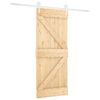 vidaXL Slankios durys Natūrali ir Balta 80 x 210 cm