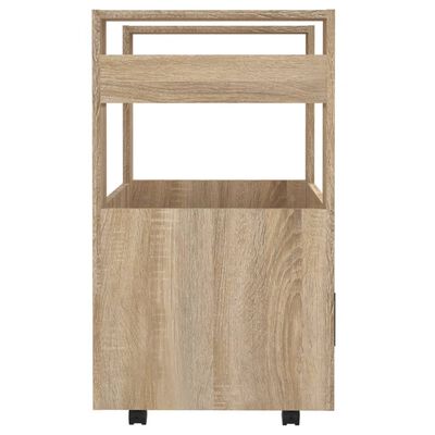 vidaXL Virtuvės vežimėlis, ąžuolo, 60x45x80cm, apdirbta mediena