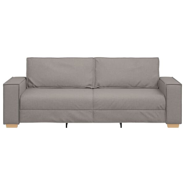 vidaXL Trivietė sofa, pilkai ruda, 180 cm, audinys